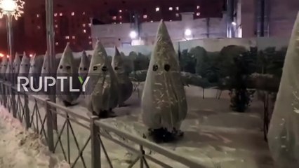 Russia KKK Khristmas Christmas tree vandalism sparks controversy[1]