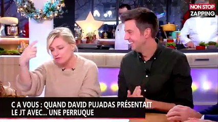 C à vous : quand David Pujadas présentait le JT avec... une perruque (vidéo)
