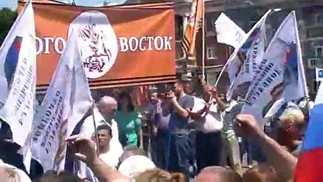 Александр Бородай на митинге в Донецке 31 мая 2014 года