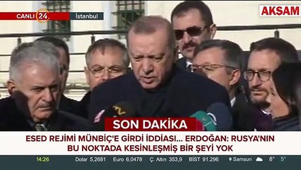 Başkan Erdoğan’dan Münbiç açıklaması