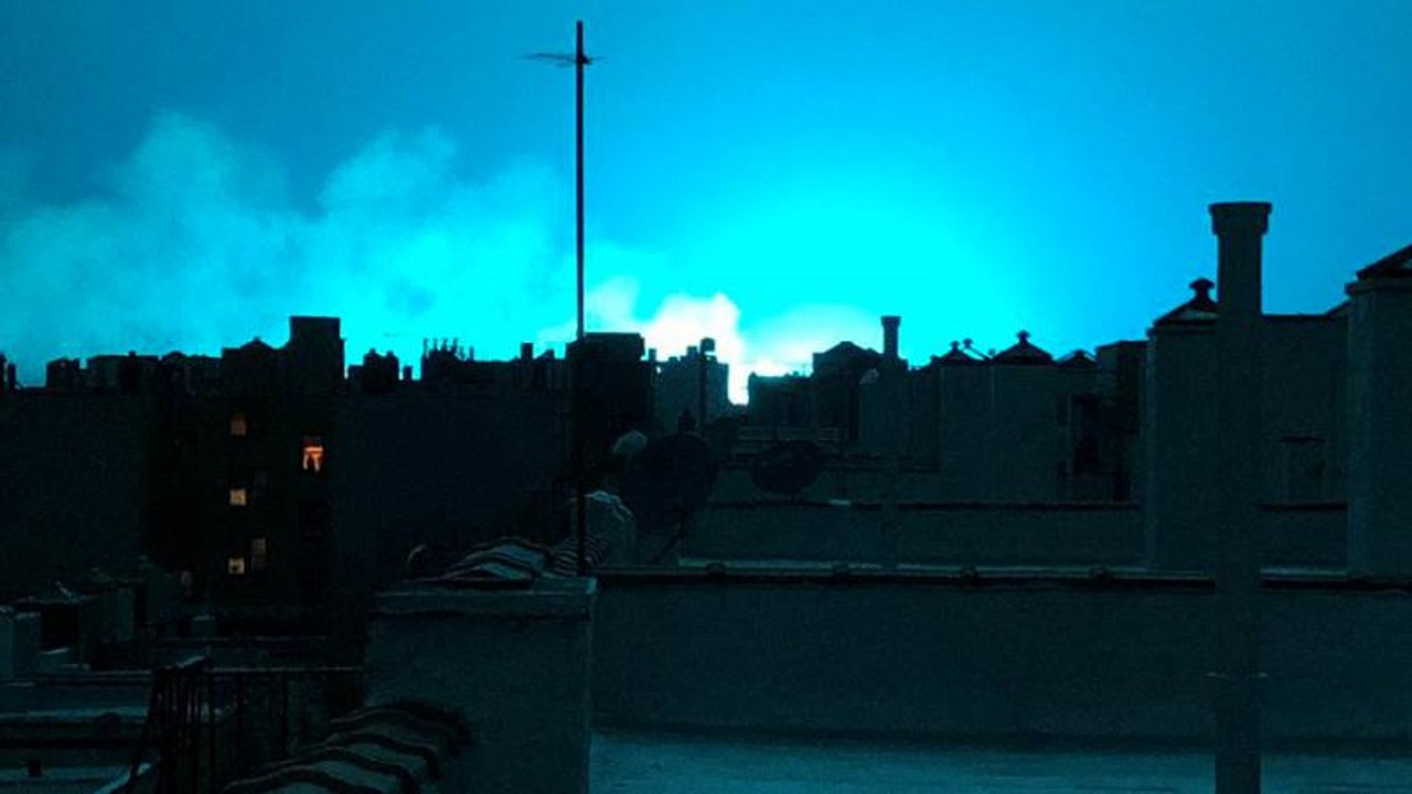 New York in gespenstischem Blau