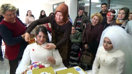Engelli çiftler 8 yıl sonra gelinlik ve damatlık giydi