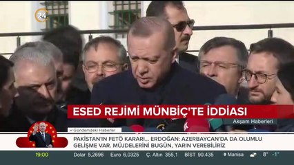 Başkan Erdoğan, "Esed rejiminin Müçbiç'te" iddiasını değerlendirdi