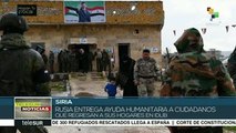 Rusia entrega ayuda humanitaria en la provincia siria de Idlib