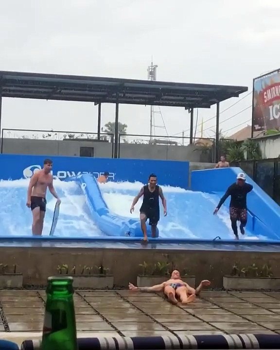 FlowRider Surfing Simulator Fail