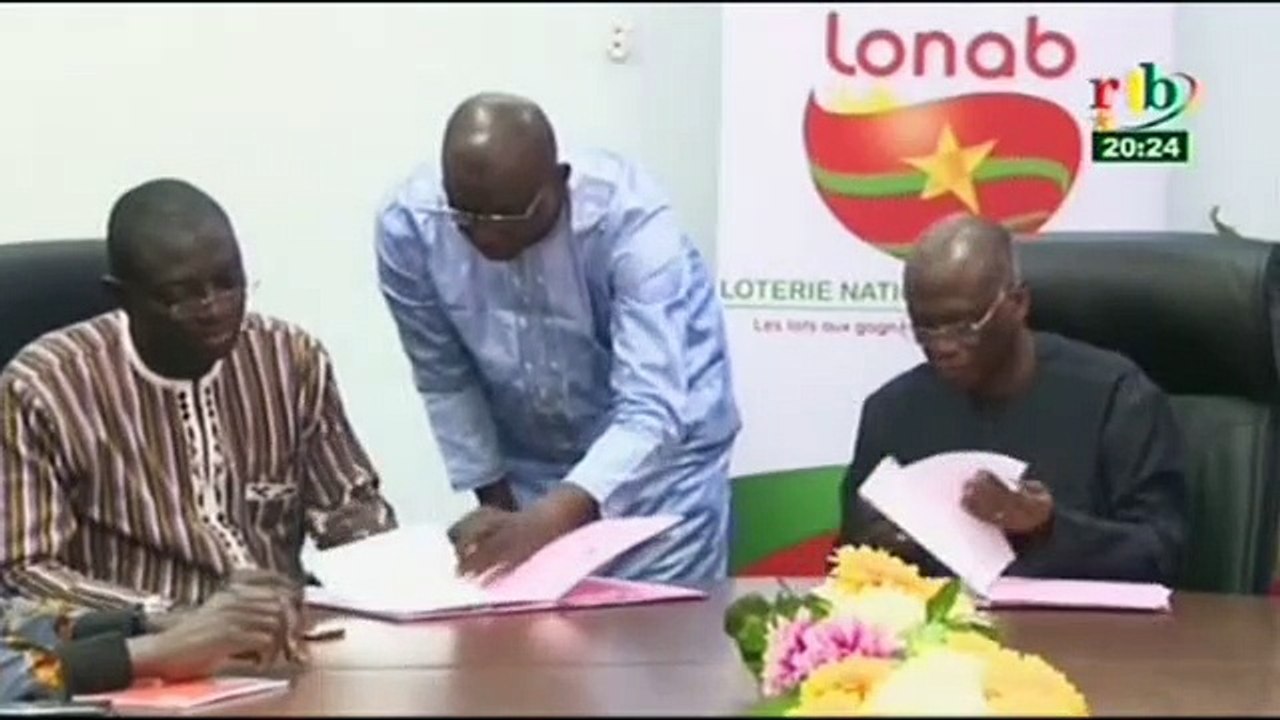 RTB - Signature de la nouvelle convention entre la loterie nationale du Burkina et la radio diffusion du Burkina