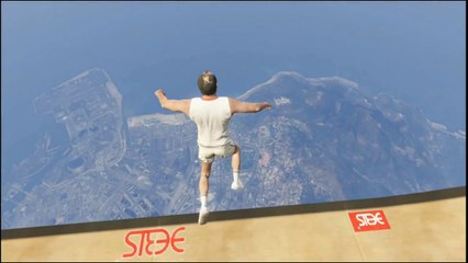 GTA 5 : Jumping from too much hieght : Crazy stunts #1
