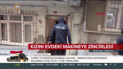 Zincirle işkence yaptı