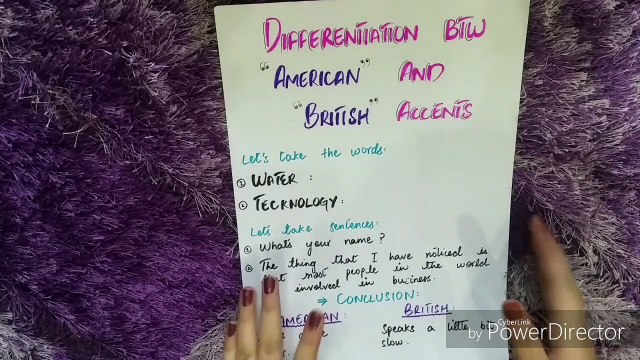 Difference between British and American accents