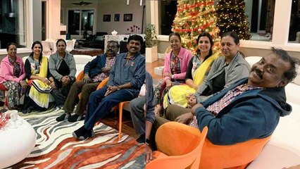 Vijayakanth in America | சிகிச்சைக்கு சென்ற இடத்தில் கிறிஸ்துமஸ் கொண்டாடிய விஜயகாந்த்