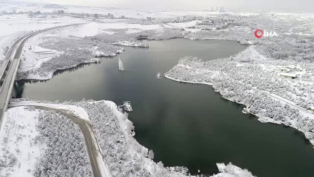 Başkent Beyaza Büründü...kartpostallık Görüntüler Havadan Görüntülendi