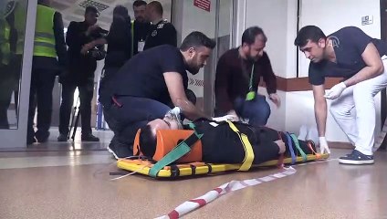 Bitlis Devlet Hastanesinde yangın tatbikatı