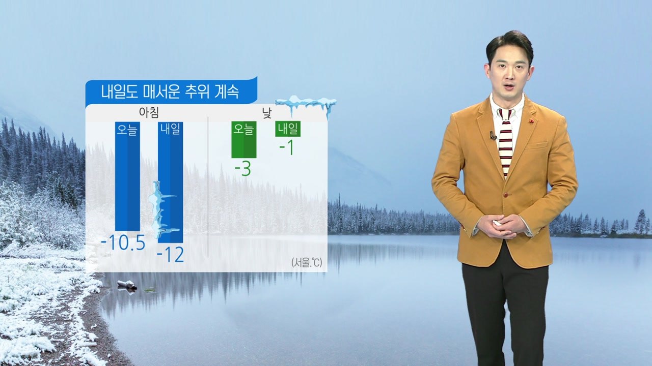 [날씨] 내일도 매서운 추위...서울 -12℃ / YTN