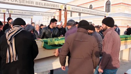 Çatı katında çıkan yangında hayatını kaybeden 4 kardeşin cenazesi - KONYA