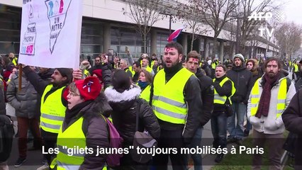 Des "gilets jaunes" toujours mobilisés à Paris pour "l'acte VII"
