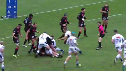 TOP 14 - Essai Julien HERITEAU (SUA) - Lyon - Agen - J13 - Saison 2018/2019