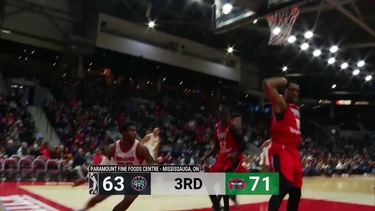 Justin Bibbs with one of the day's best dunks