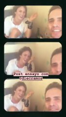 Paula post ensayo con Diego Ramos - 03 de Diciembre