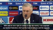 Italian football made a mistake in not stopping match against Inter - Ancelotti