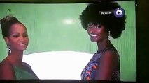 Les cheveux de Miss Congo prennent feu après avoir été couronnée pour de l'élection de Miss Africa 2018