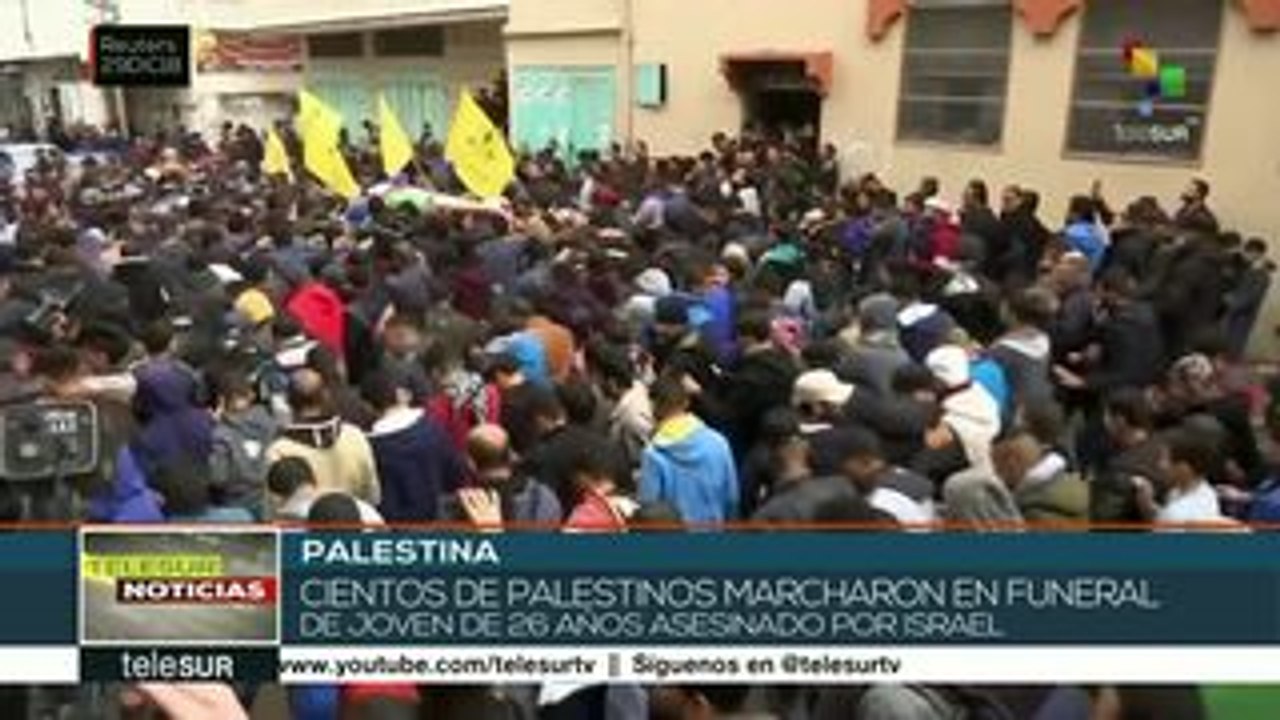 Palestina: cientos acuden a funeral asesinado por fuerzas israelíes