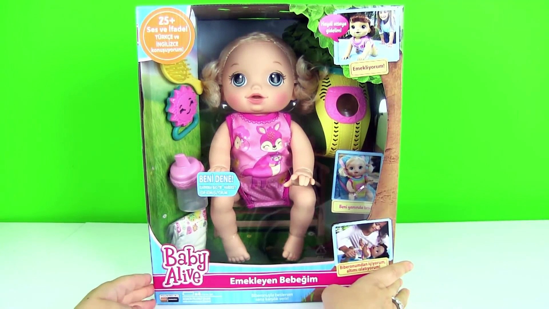 Baby Alive Emekleyen Bebeğim Oyuncak Bebek Bye Bye Baby Crawling Doll -  Dailymotion Video