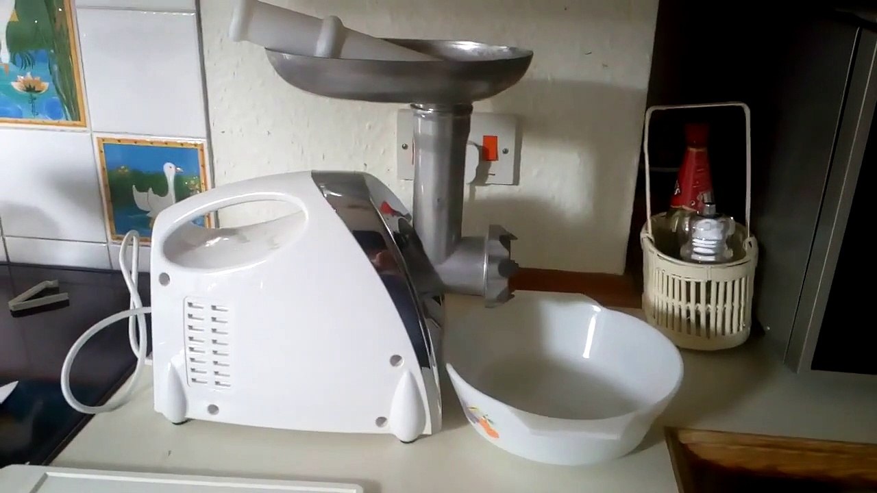 Mincing machine for mincing beef setup and ready to use