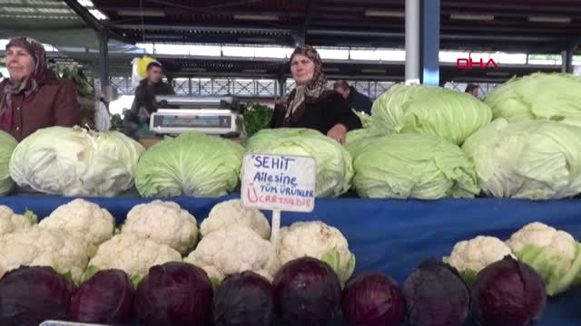 Çanakkale Bu Pazar Tezgahındaki Ürünler, Şehit Aileleri ve Yakınlarına Ücretsiz