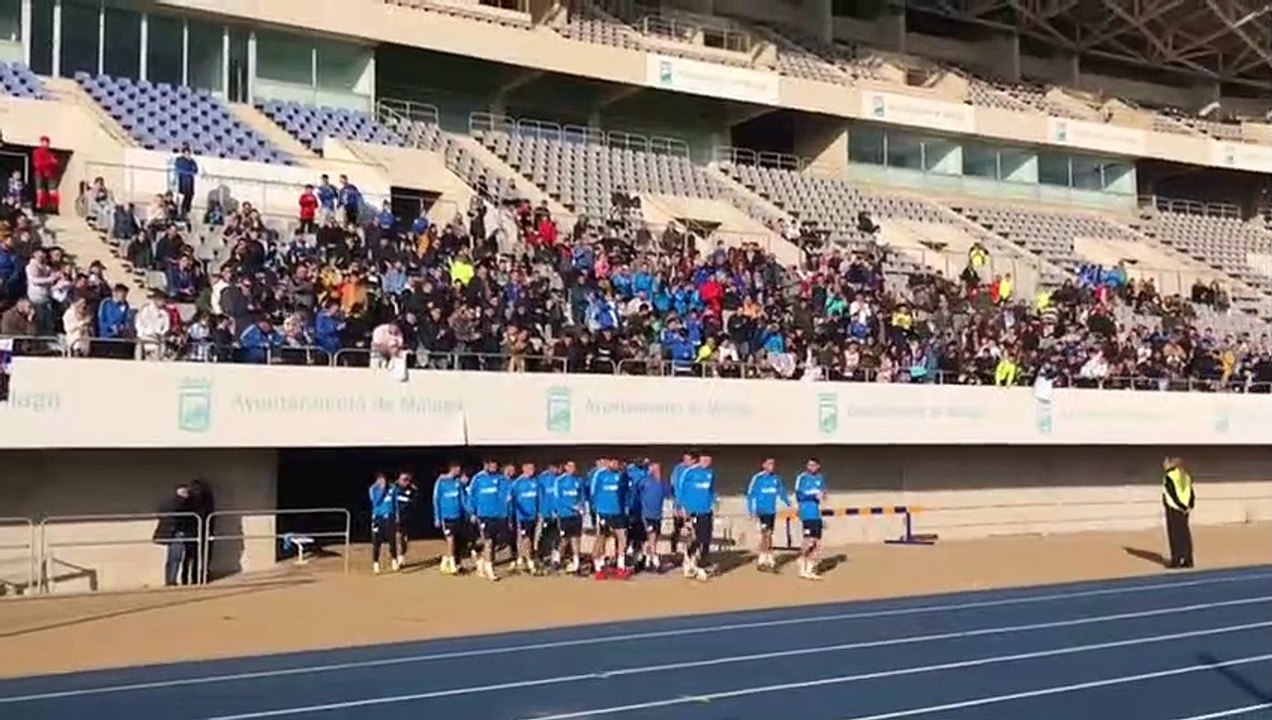 Recibimiento de la Afición al Málaga en el Entrenamiento a Puertas Abiertas