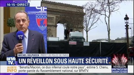 "Tout est fait pour que la fête se déroule bien" ce soir sur les Champs-Élysées, assure le préfet de police