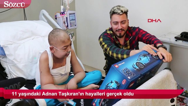 Lösemili Adnan'ın isteği gerçek oldu! Enes Batur ziyarete geldi