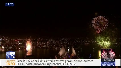 2019 arrive  Il n'est encore que 21h30 à Sydney mais le spectacle a déjà commencé