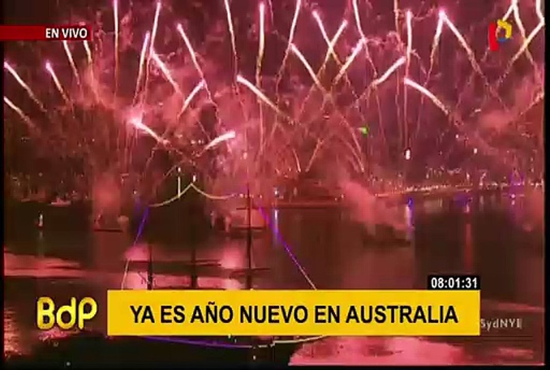 Australia celebra la llegada del año 2019 con espectáculo de luces