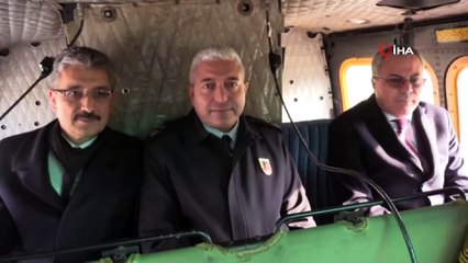 Vali Deniz helikopterli trafik denetimine katıldı