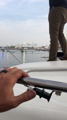 Law Enforcement Confronts Stolen Boat