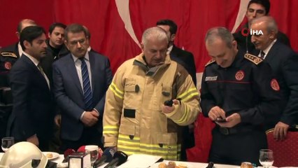 TBMM Başkanı Yıldırım Ümraniye İtfaiye Merkezini ziyaret etti