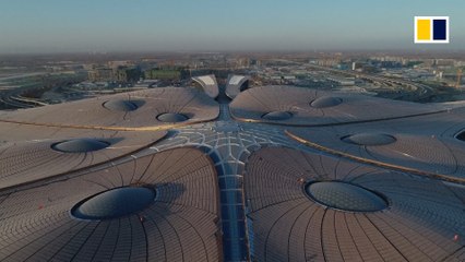 The terminal roof of Beijing's new airport