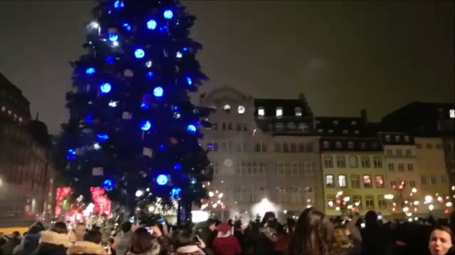 La nouvelle année fêtée place Kléber à Strasbourg