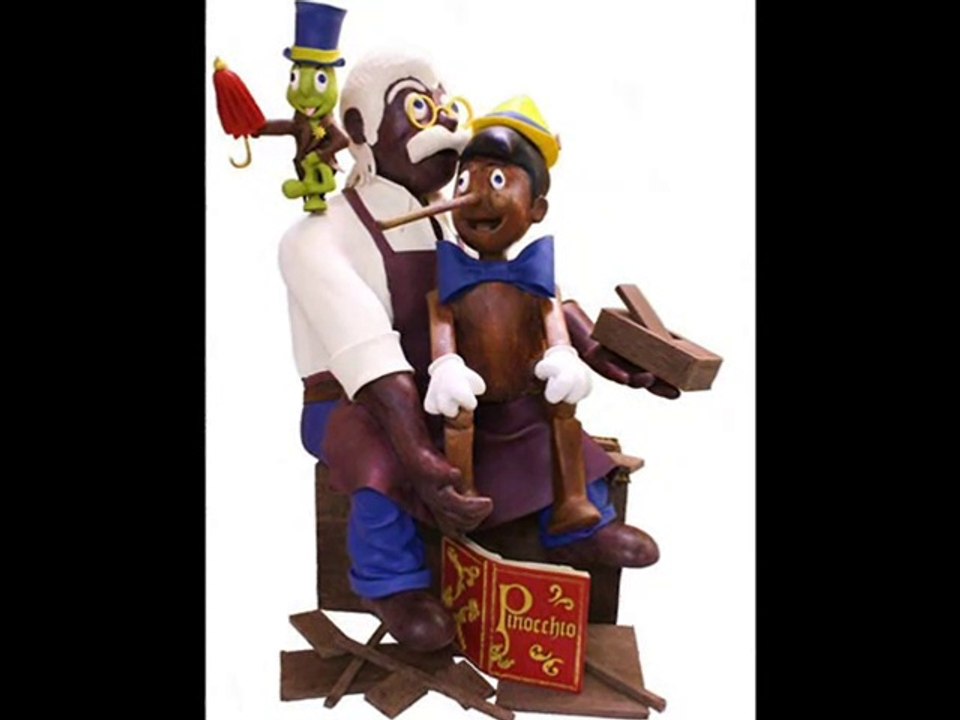 "Pinocchio et Gepetto" entièrement fait en chocolat
