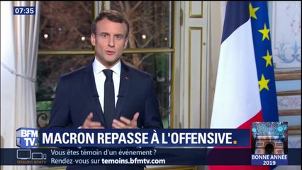 Emmanuel Macron repasse à l'offensive pour ses vœux aux Français