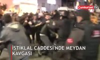 İstiklal Caddesi'nde meydan kavgası kamerada