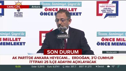 Mehmet Özhaseki konuşma yapıyor