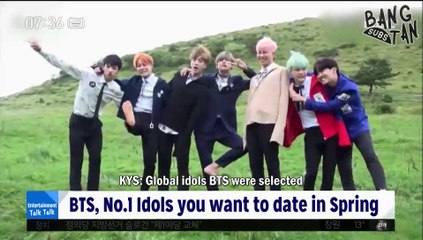 [ENG] 180511 MBC News Today Entertainment Talk Talk - BTS, No.1 idols you want to date in Spring