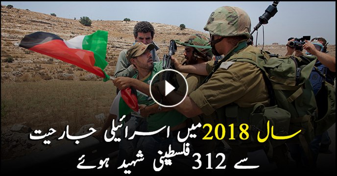 312 Palestinians martyred by Israeli aggression in 2018