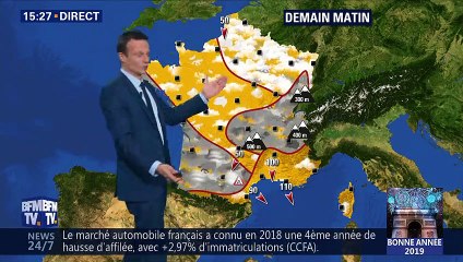 La météo pour ce mercredi 2 janvier 2019