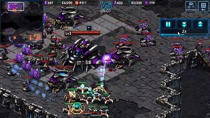 모바일 스타크래프트 끝장전 소환 vs 드랍  스타커맨더  starcraft clone Real Time Strategy