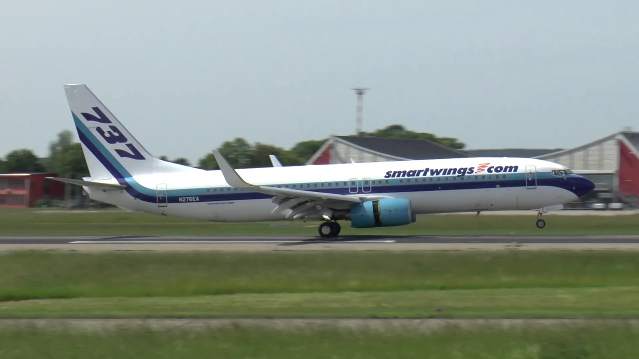 Rare Catch! B737-800W Swift Air USA approaching EDJA-Allgäu Airport (1080/50P) 02.06.2018