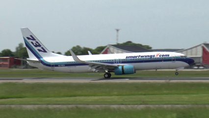 Rare Catch! B737-800W Swift Air USA approaching EDJA-Allgäu Airport (1080/50P) 02.06.2018