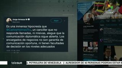 Venezuela cuestiona relación diplomática "abierta" con Colombia