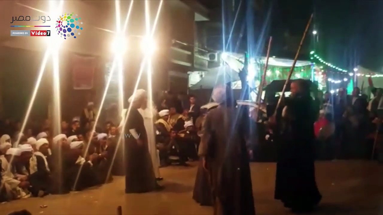 الصعايدة وصلو  حلقات مبارزة للرقص بالعصا فى احت...